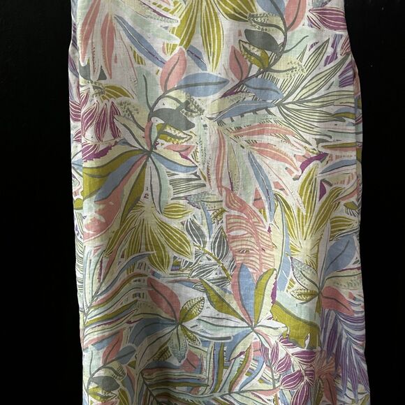 C&C California Linen Dress Size Medium Sleeveless Shift Colorful Floral Print - Picture 3 of 9